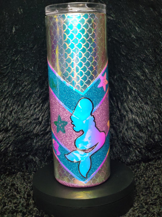 Mermaid Themed Tumbler 20 0z